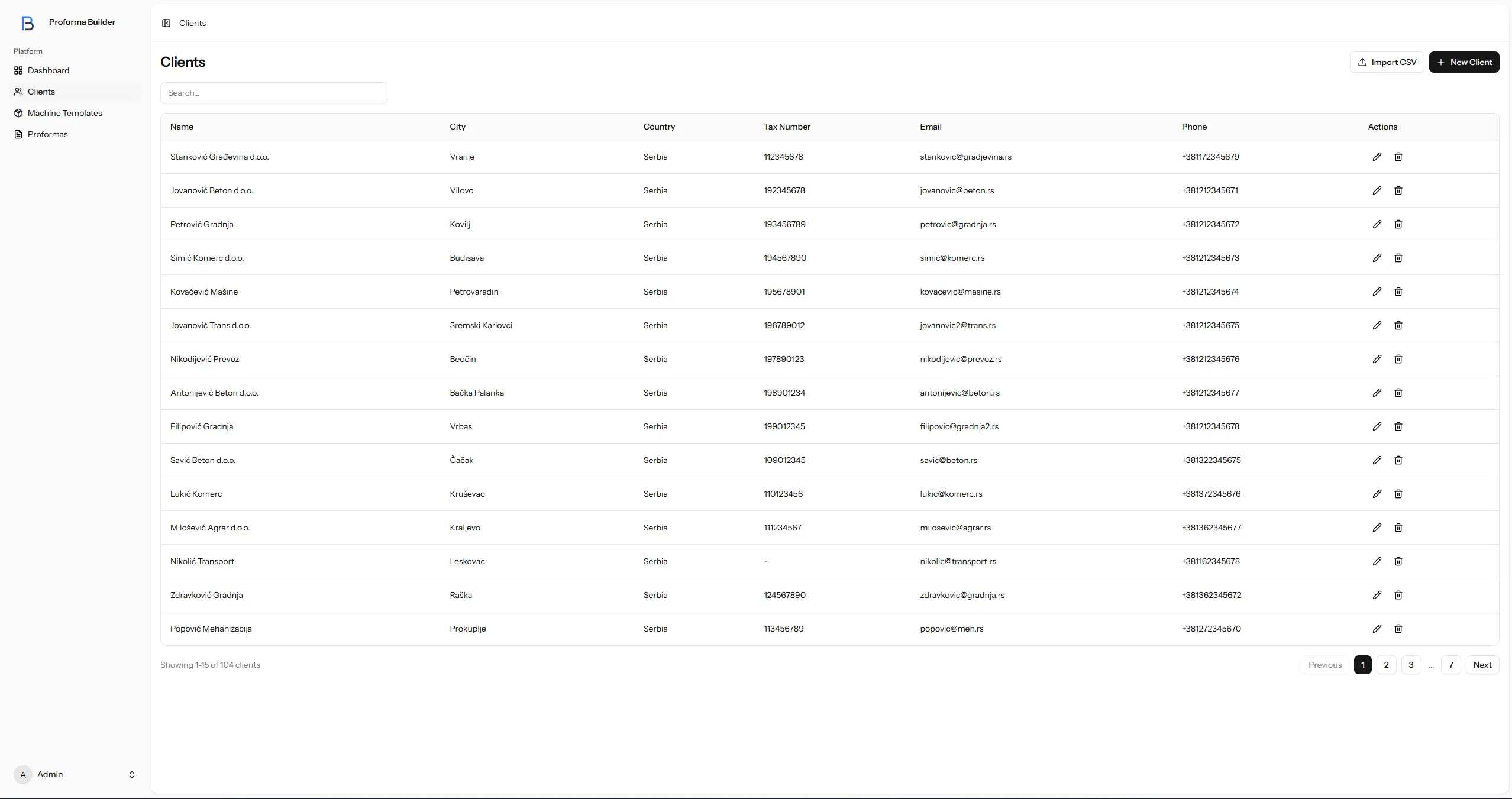 Proforma Builder screenshot 2
