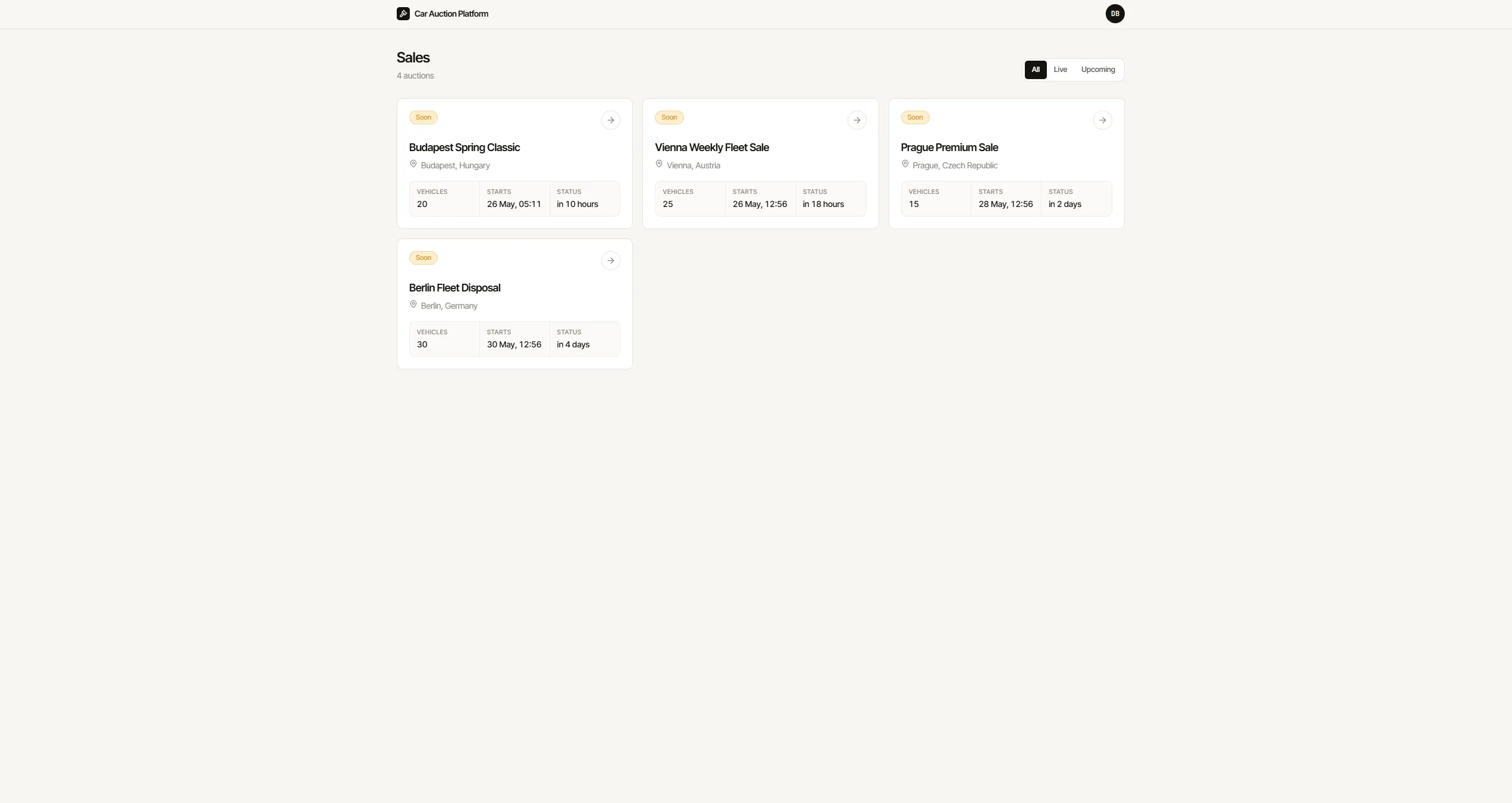 Car Auction Platform screenshot 2