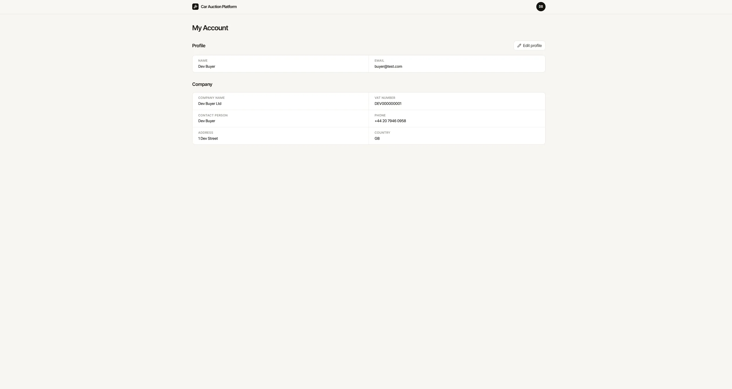 Car Auction Platform screenshot 3